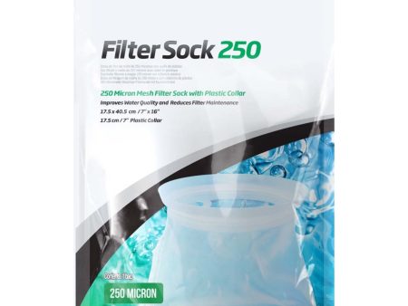 Seachem Laboratories Mesh Filter Sock with Plastic Collar White, 1ea 7In X 16 in, LG For Sale