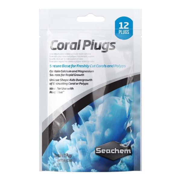 Seachem Laboratories Coral Plugs Secure Base White, 1ea 12 pk For Sale