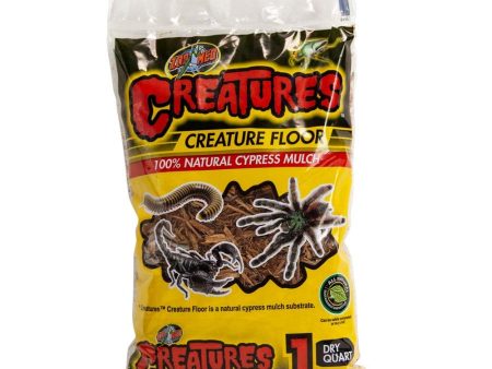 Zoo Med Creatures Creature Floor Natural Cypress Mulch Substrate Brown 1ea 1 qt Hot on Sale