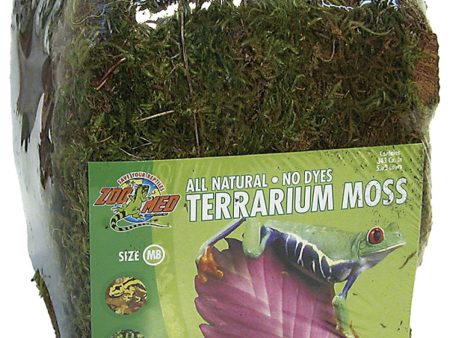 Zoo Med Terrarium Moss Substrate Green 1ea Mini Bale Supply