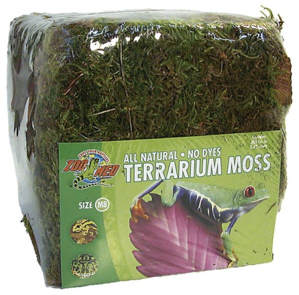 Zoo Med Terrarium Moss Substrate Green 1ea Mini Bale Supply