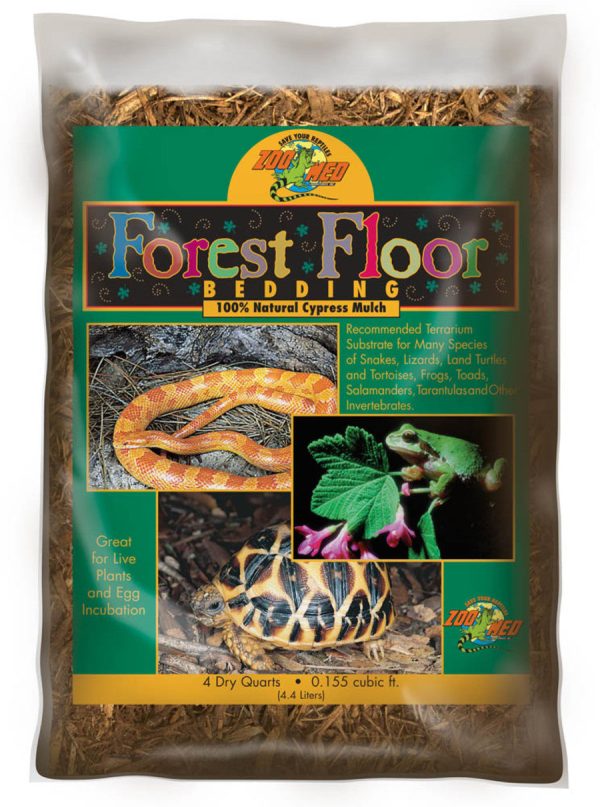 Zoo Med Forest Floor Natural Cypress Mulch Bedding Substrate Brown 1ea 4 qt Supply