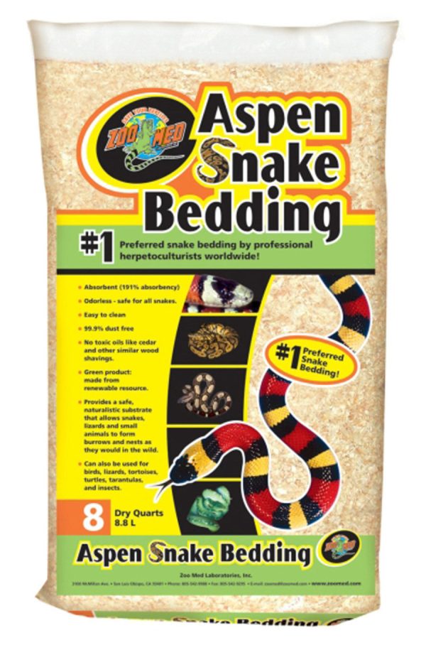 Zoo Med Aspen Snake Bedding Tan 1ea 8 qt Online Hot Sale