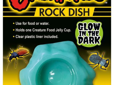 Zoo Med Creatures Rock Dish Glow in the Dark Light Blue 1ea One Size Online now