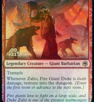 Zalto, Fire Giant Duke [Dungeons & Dragons: Adventures in the Forgotten Realms Prerelease Promos] Hot on Sale