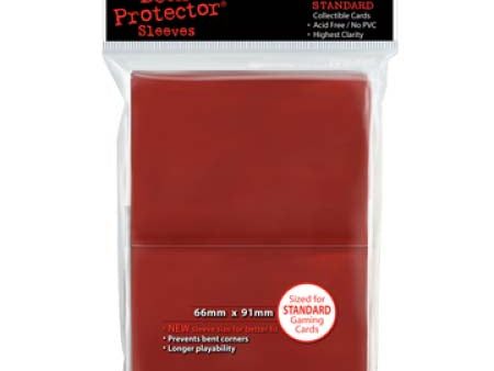 Acc - Sleeve Red Plain Std 100ct Cheap