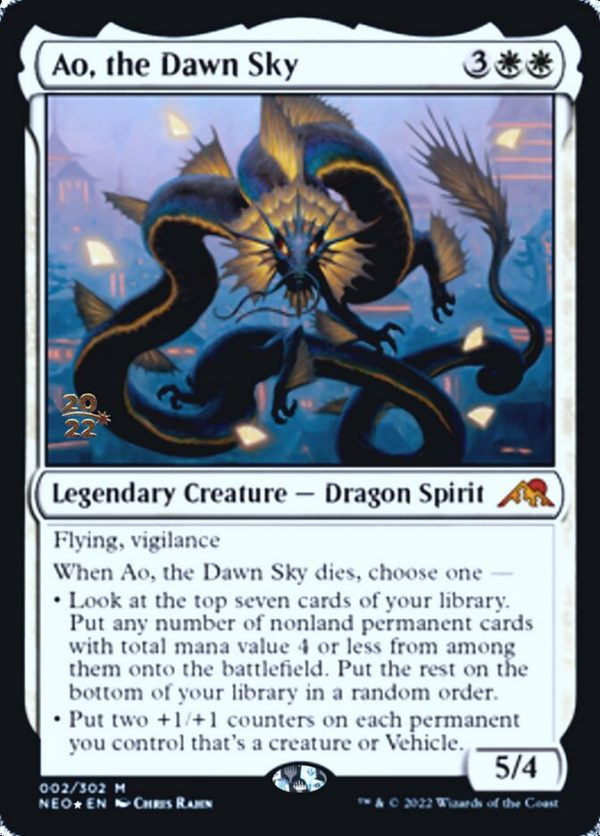 Ao, the Dawn Sky [Kamigawa: Neon Dynasty Prerelease Promos] Hot on Sale