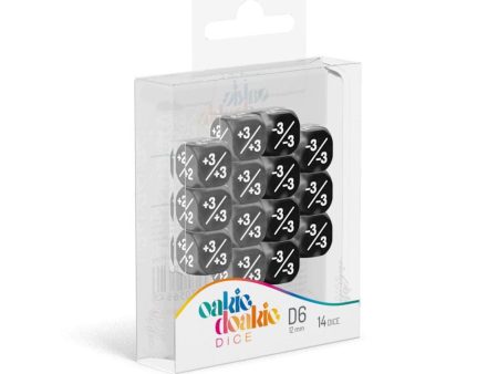 Oakie Doakie Dice D6 Dice 12 mm Positive Negative - Black Fashion