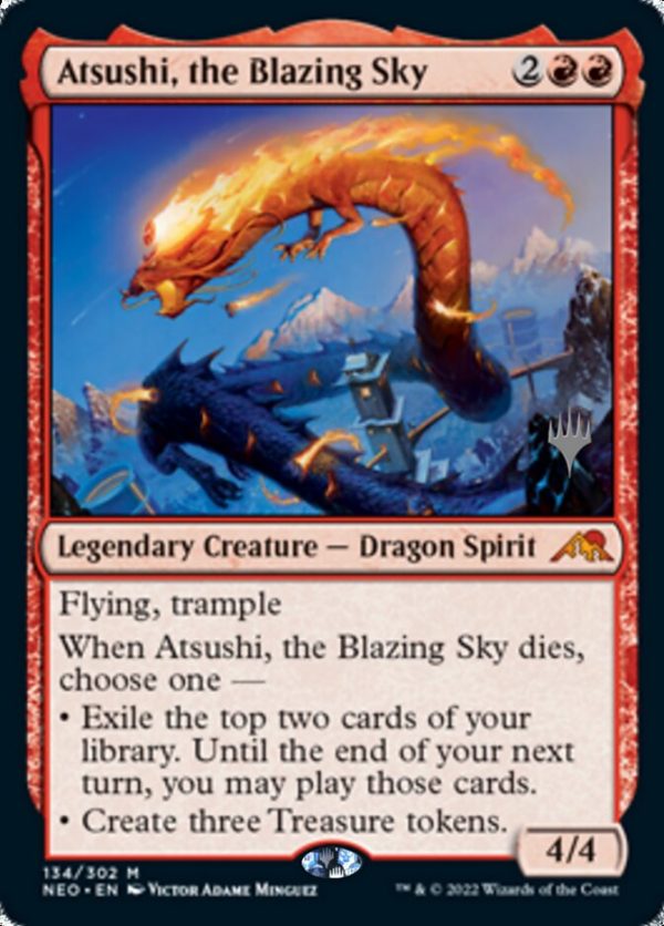 Atsushi, the Blazing Sky (Promo Pack) [Kamigawa: Neon Dynasty Promos] Online Sale