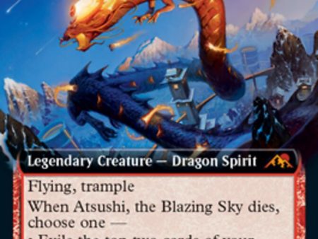 Atsushi, the Blazing Sky (Extended Art) [Kamigawa: Neon Dynasty] For Sale