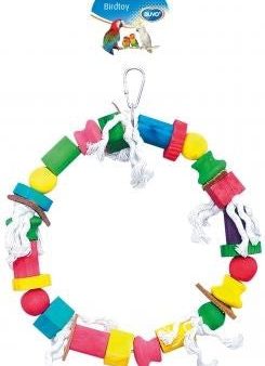 PARROT TOY ROPE WOODEN CUBES AND RING For Discount